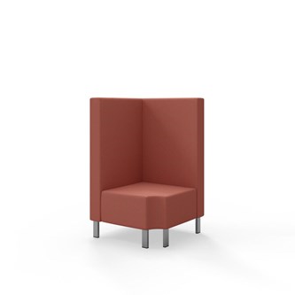 Modulsofa Snake hjørne 90° R12 metallben sh 43 medium rygg