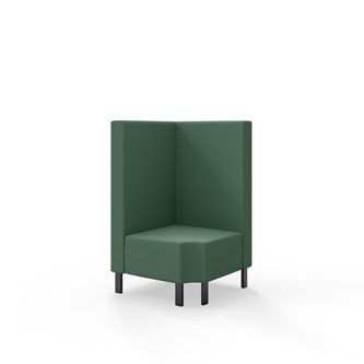 Modulsofa Snake hjørne 90° R12 metallben sh 43 medium rygg