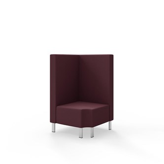 Modulsofa Snake hjørne 90° R12 metallben sh 43 medium rygg