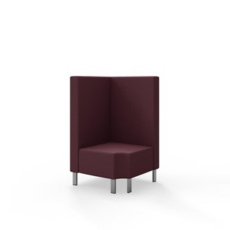 Modulsofa Snake hjørne 90° R12 metallben sh 43 medium rygg