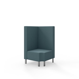 Modulsofa Snake hjørne 90° R12 metallben sh 43 medium rygg