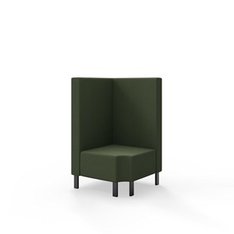 Modulsofa Snake hjørne 90° R12 metallben sh 43 medium rygg