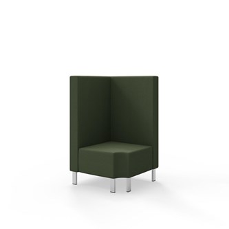 Modulsofa Snake hjørne 90° R12 metallben sh 43 medium rygg