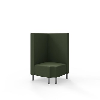 Modulsofa Snake hjørne 90° R12 metallben sh 43 medium rygg