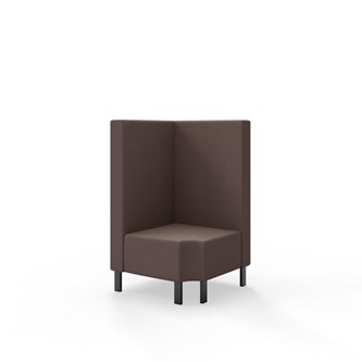 Modulsofa Snake hjørne 90° R12 metallben sh 43 medium rygg