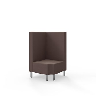 Modulsofa Snake hjørne 90° R12 metallben sh 43 medium rygg