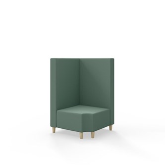 Modulsofa Snake hjørne 90° R12 treben sh 37,5 medium rygg