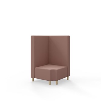 Modulsofa Snake hjørne 90° R12 treben sh 37,5 medium rygg