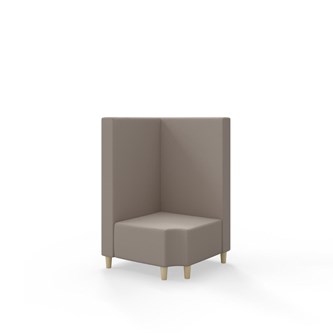 Modulsofa Snake hjørne 90° R12 treben sh 37,5 medium rygg