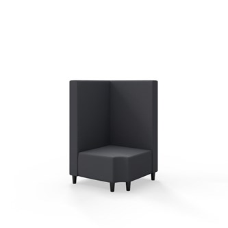 Modulsofa Snake hjørne 90° R12 treben sh 37,5 medium rygg