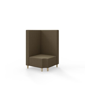 Modulsofa Snake hjørne 90° R12 treben sh 37,5 medium rygg