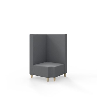 Modulsofa Snake hjørne 90° R12 treben sh 37,5 medium rygg