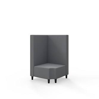 Modulsofa Snake hjørne 90° R12 treben sh 37,5 medium rygg