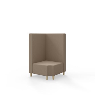 Modulsofa Snake hjørne 90° R12 treben sh 37,5 medium rygg