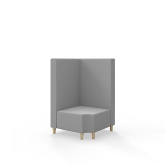 Modulsofa Snake hjørne 90° R12 treben sh 37,5 medium rygg