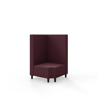 Modulsofa Snake hjørne 90° R12 treben sh 37,5 medium rygg