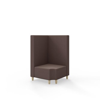 Modulsofa Snake hjørne 90° R12 treben sh 37,5 medium rygg