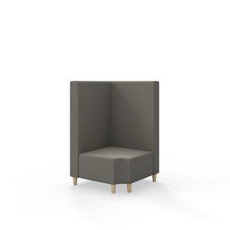 Modulsofa Snake hjørne 90° R12 treben sh 37,5 medium rygg