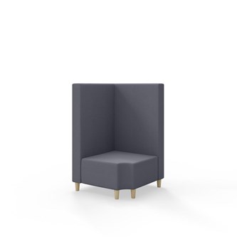 Modulsofa Snake hjørne 90° R12 treben sh 37,5 medium rygg