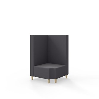 Modulsofa Snake hjørne 90° R12 treben sh 37,5 medium rygg