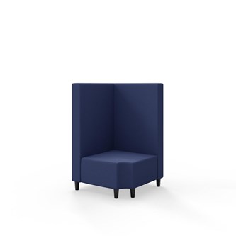 Modulsofa Snake hjørne 90° R12 treben sh 37,5 medium rygg