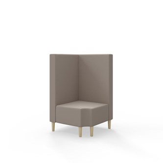 Modulsofa Snake hjørne 90° R12 treben sh 43 medium rygg