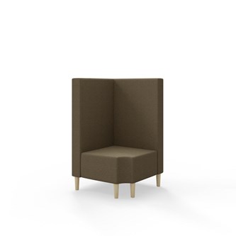 Modulsofa Snake hjørne 90° R12 treben sh 43 medium rygg
