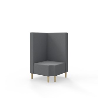 Modulsofa Snake hjørne 90° R12 treben sh 43 medium rygg