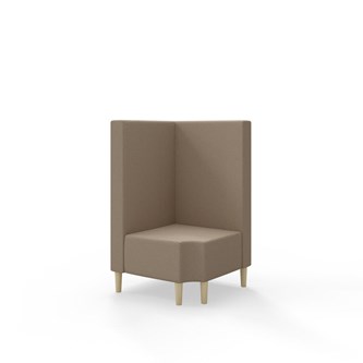 Modulsofa Snake hjørne 90° R12 treben sh 43 medium rygg