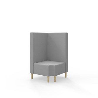Modulsofa Snake hjørne 90° R12 treben sh 43 medium rygg