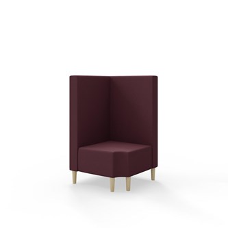 Modulsofa Snake hjørne 90° R12 treben sh 43 medium rygg