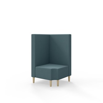 Modulsofa Snake hjørne 90° R12 treben sh 43 medium rygg