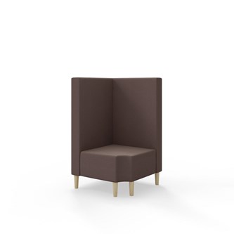 Modulsofa Snake hjørne 90° R12 treben sh 43 medium rygg