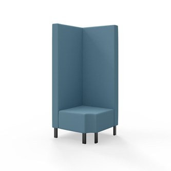 Modulsofa Snake hjørne 90° R12 metallben sh 43 høy rygg