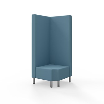 Modulsofa Snake hjørne 90° R12 metallben sh 43 høy rygg