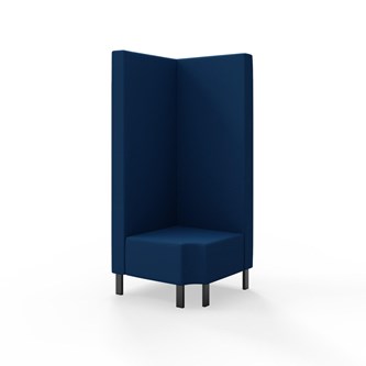 Modulsofa Snake hjørne 90° R12 metallben sh 43 høy rygg