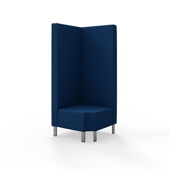 Modulsofa Snake hjørne 90° R12 metallben sh 43 høy rygg