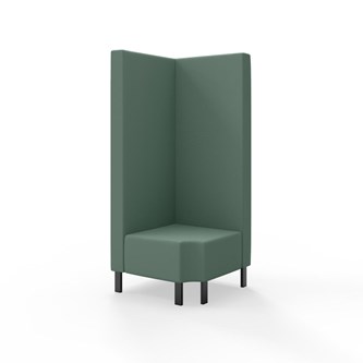 Modulsofa Snake hjørne 90° R12 metallben sh 43 høy rygg