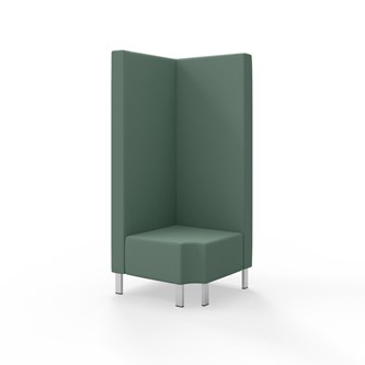Modulsofa Snake hjørne 90° R12 metallben sh 43 høy rygg