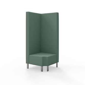 Modulsofa Snake hjørne 90° R12 metallben sh 43 høy rygg