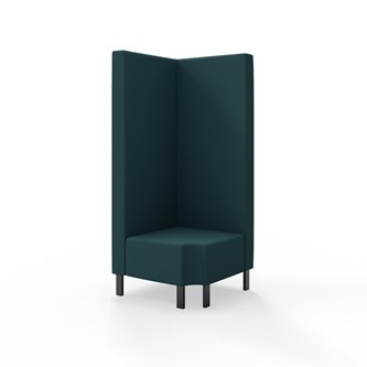 Modulsofa Snake hjørne 90° R12 metallben sh 43 høy rygg