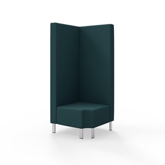 Modulsofa Snake hjørne 90° R12 metallben sh 43 høy rygg