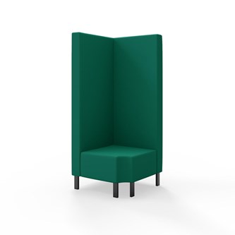 Modulsofa Snake hjørne 90° R12 metallben sh 43 høy rygg