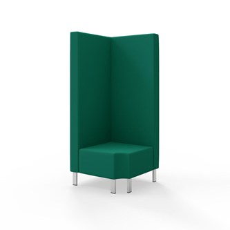 Modulsofa Snake hjørne 90° R12 metallben sh 43 høy rygg