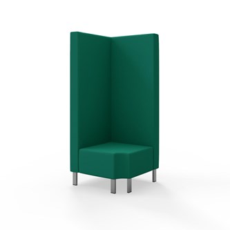 Modulsofa Snake hjørne 90° R12 metallben sh 43 høy rygg