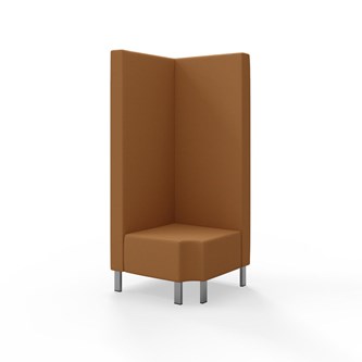 Modulsofa Snake hjørne 90° R12 metallben sh 43 høy rygg