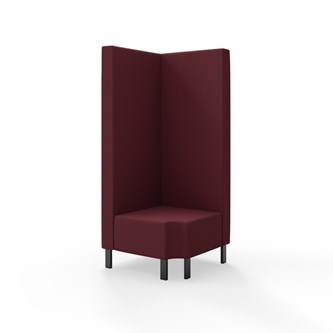 Modulsofa Snake hjørne 90° R12 metallben sh 43 høy rygg