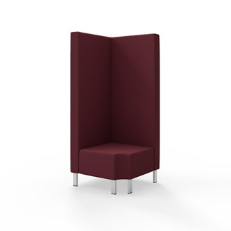 Modulsofa Snake hjørne 90° R12 metallben sh 43 høy rygg