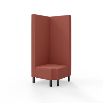 Modulsofa Snake hjørne 90° R12 metallben sh 43 høy rygg