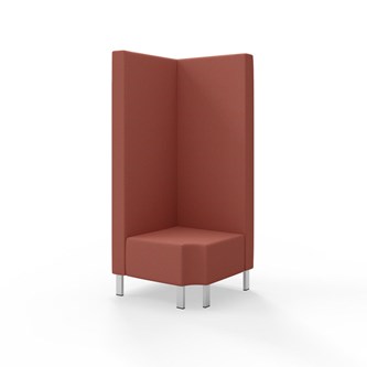 Modulsofa Snake hjørne 90° R12 metallben sh 43 høy rygg